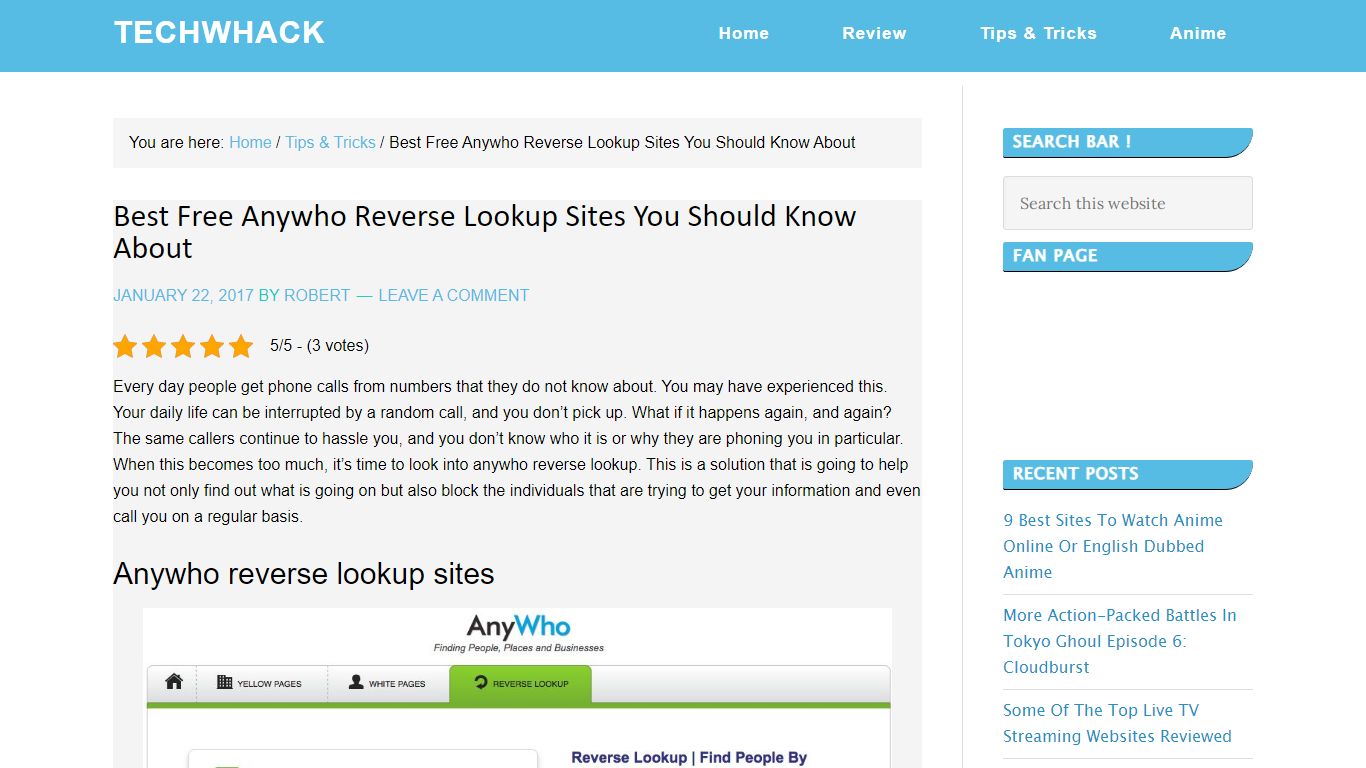 Best Free Anywho Reverse Lookup Sites You Should Know About - TechWhack